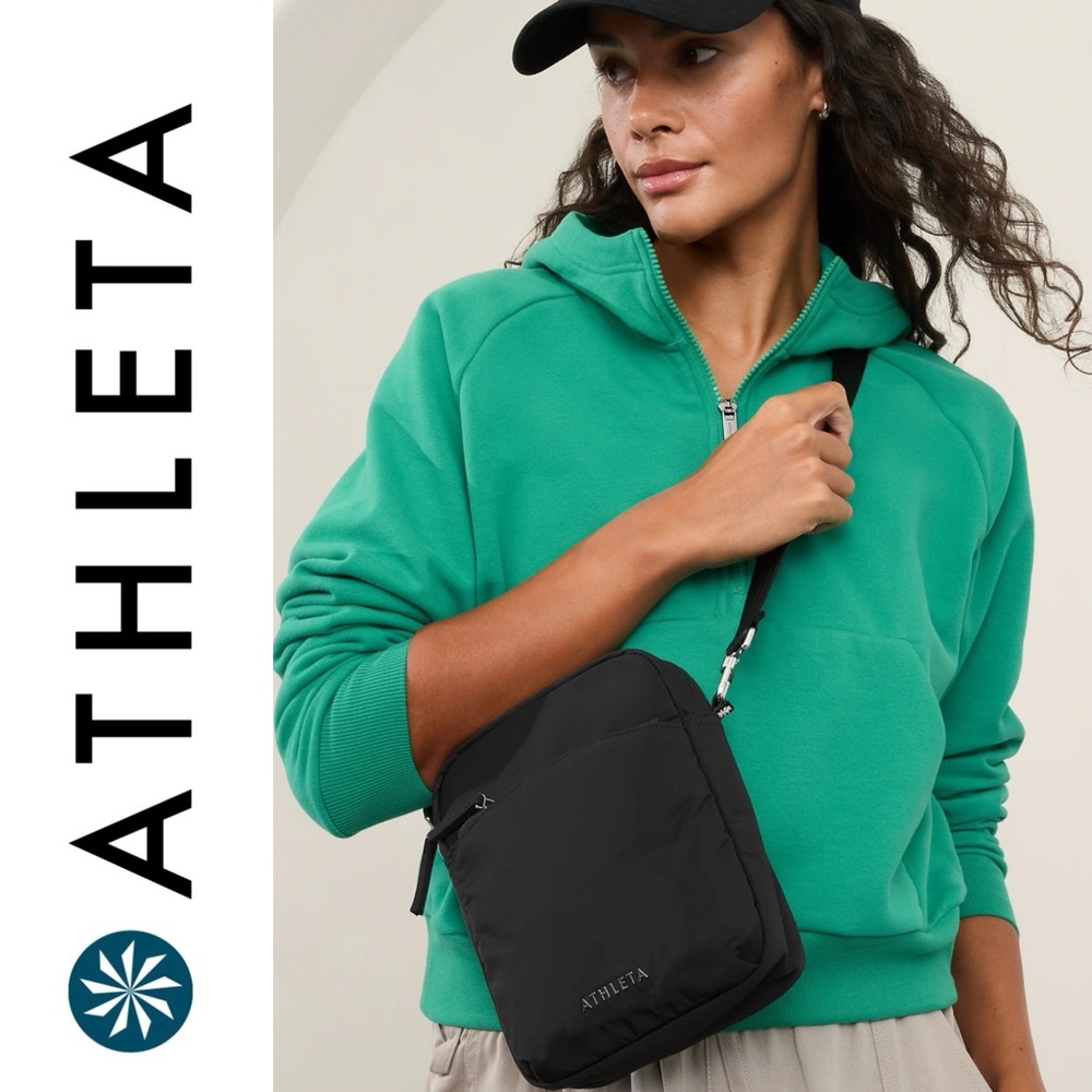 Athleta Black Crossbody Bag - Lightweight Everyday Shoulder Bag